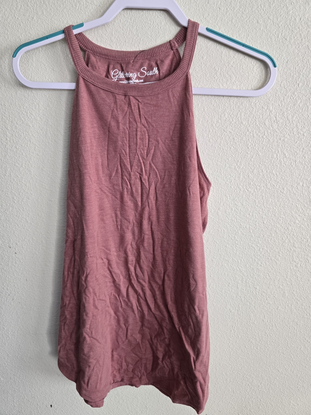 Women's Dusty Rose High-Neck Tank Top